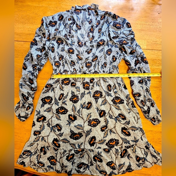 Anthropologie Brown and Black Long Sleeve Sundress - Picture 3 of 9